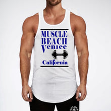 Load image into Gallery viewer, Muscle Beach Retro Tank - White
