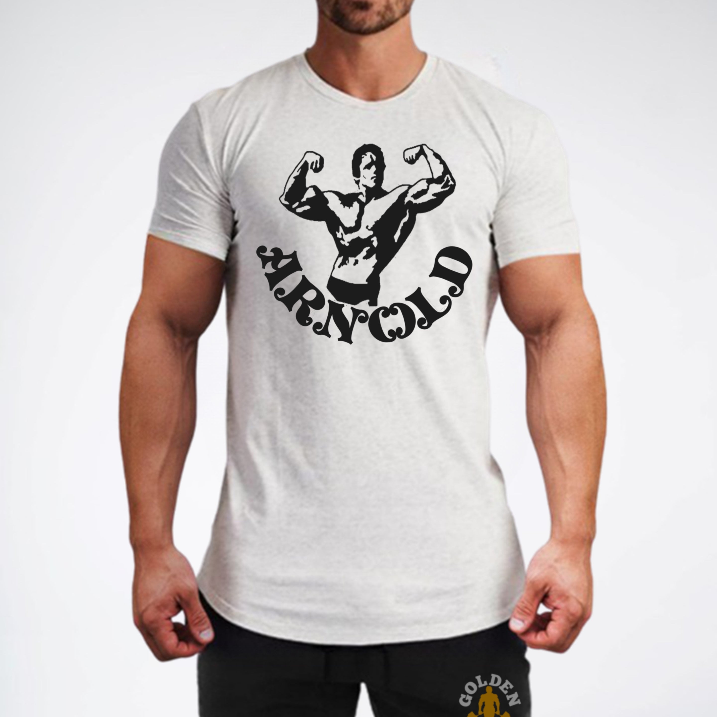 Retro Arnold Tee - White – GoldenEraAthletics