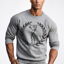 Load image into Gallery viewer, Golden Bodybuilding Crest Sweatshirt
