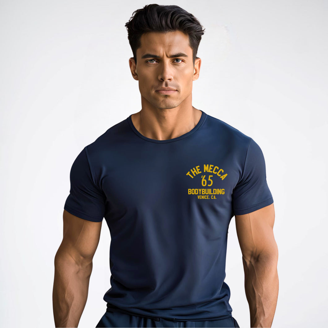 Mecca Bodybuilding 1965 Tee - Navy/Gold