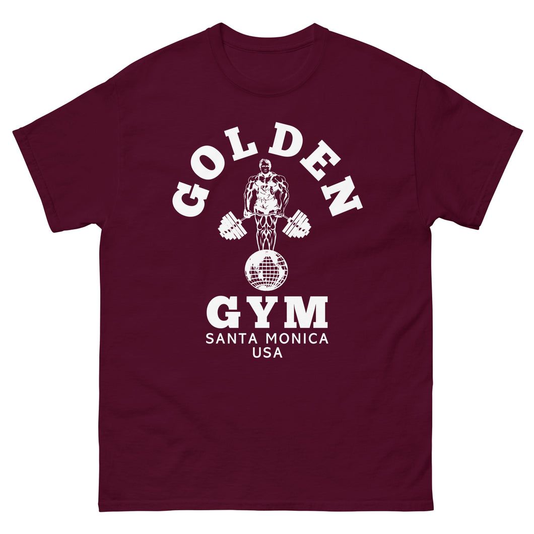 Golden Gym Tee - Maroon/White