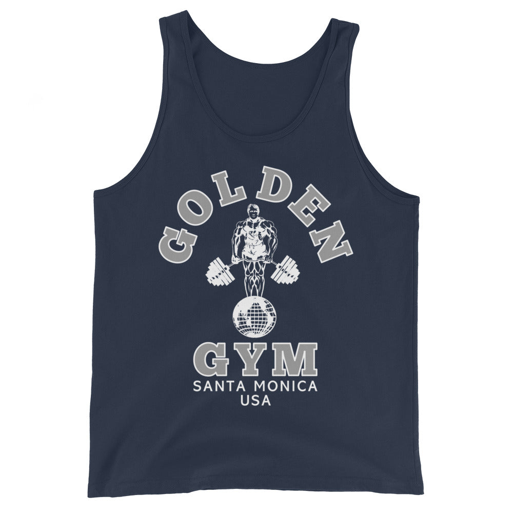 Golden Gym Tank - Navy/Grey