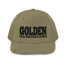 Load image into Gallery viewer, Golden Bodybuilding Gym Trucker Hat
