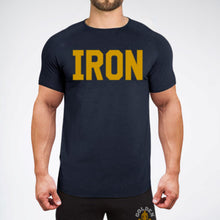 Load image into Gallery viewer, Iron Tee - Navy/Gold
