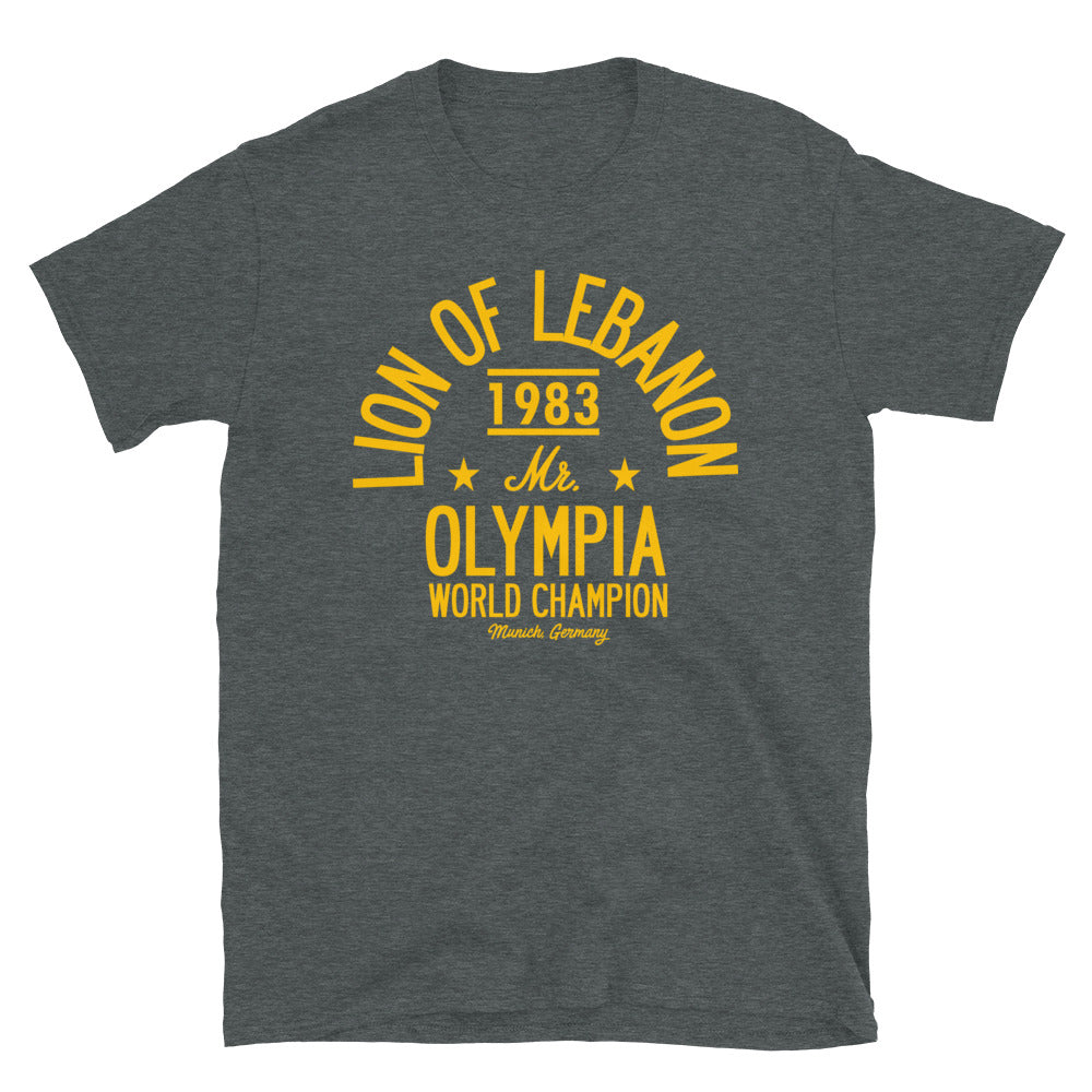 Lion of Lebanon Olympia Tee - Dark Grey/Gold