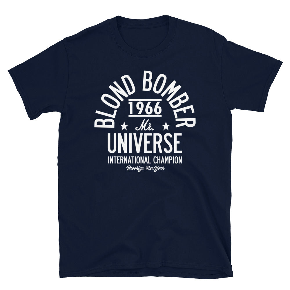 Blond Bomber Mr Universe Tee - Navy