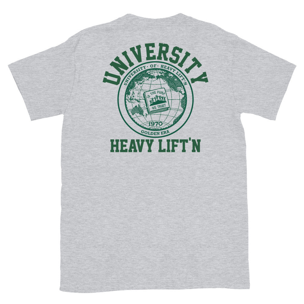 University of Heavy Lift'n Tee - Grey/Green