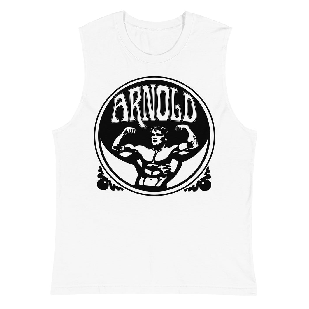 Retro Arnold Muscle Tank - White