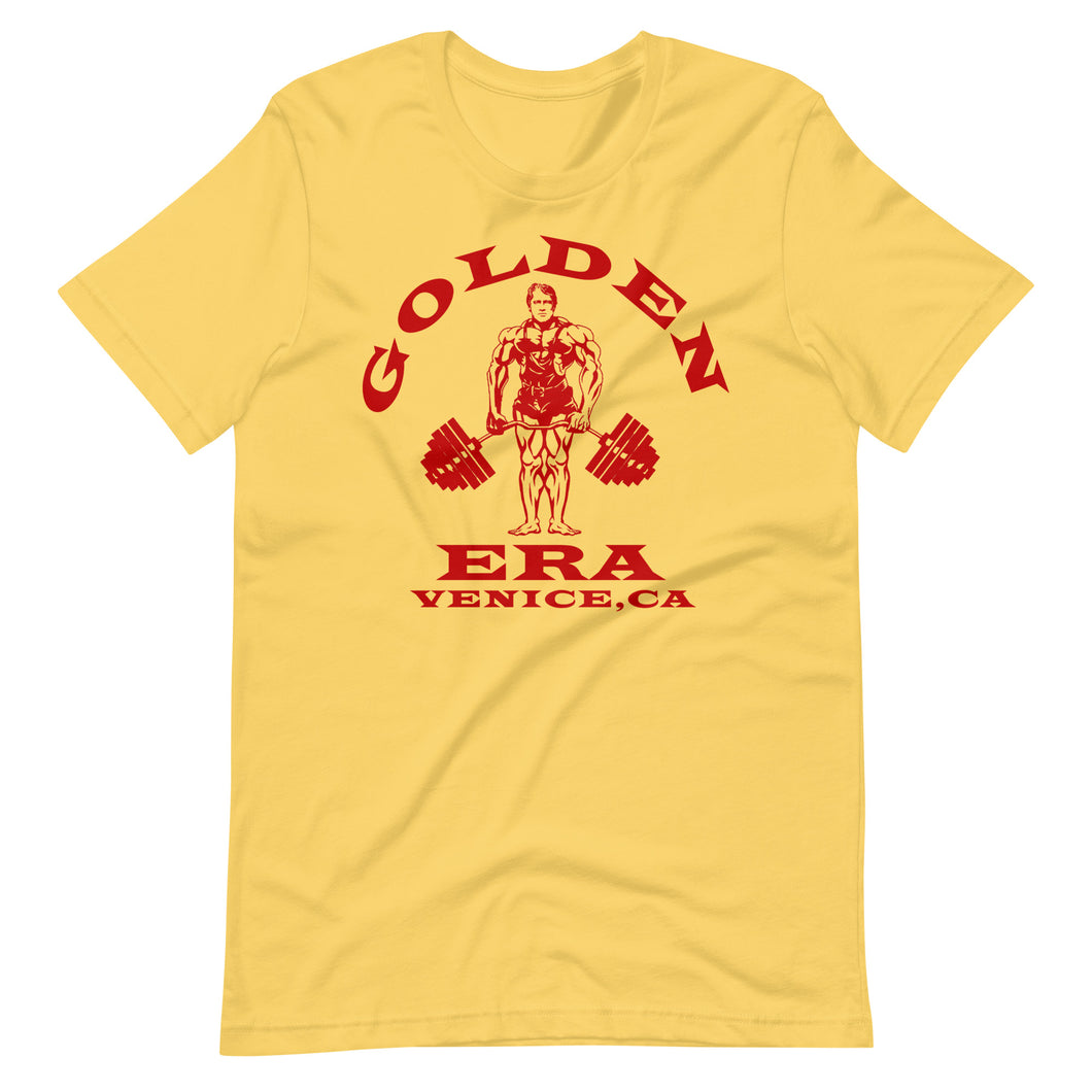 Retro Golden Era Venice Tee - Yellow/Red
