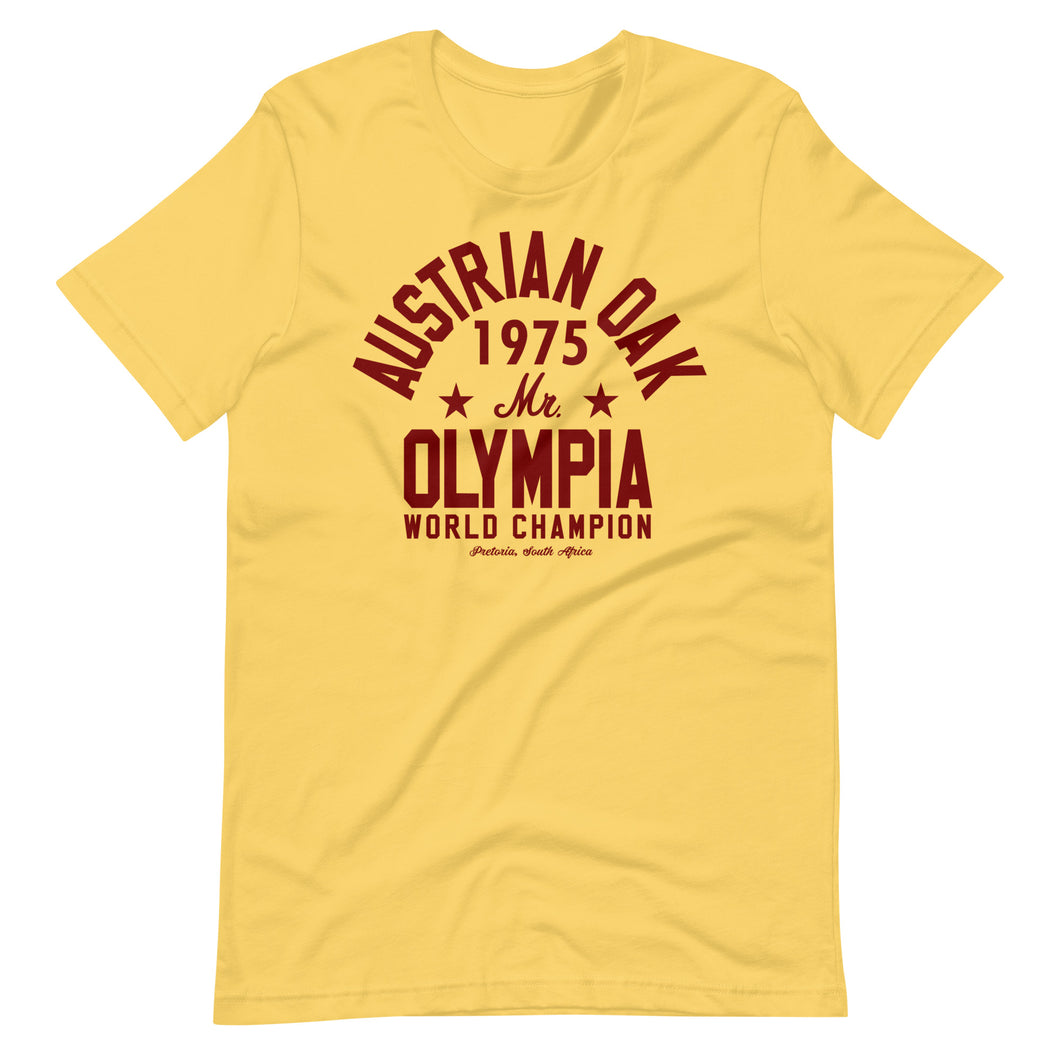 Austrian Oak 1975 Olympia Tee - Yellow/Maroon