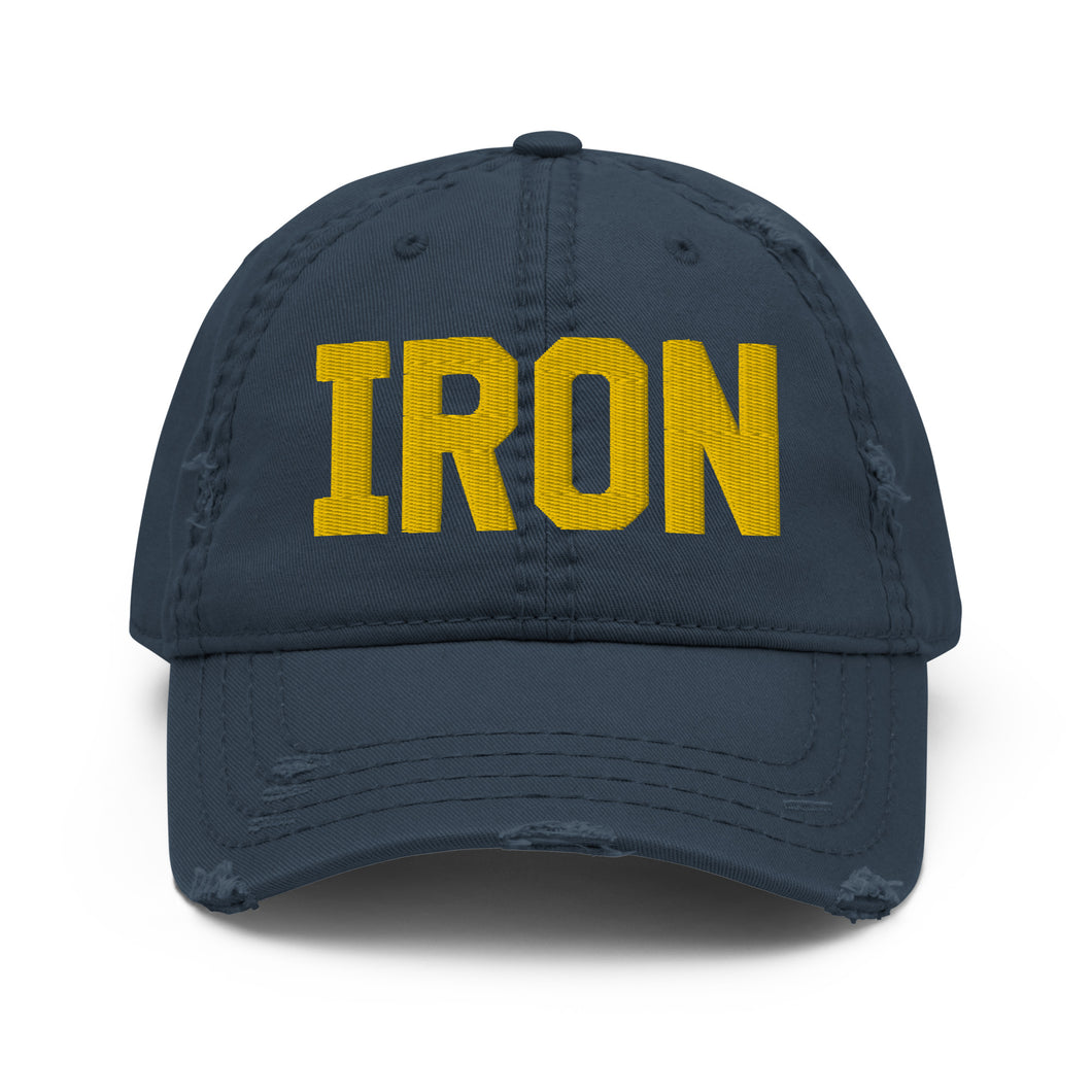 Iron Vintage Hat - Navy/Gold