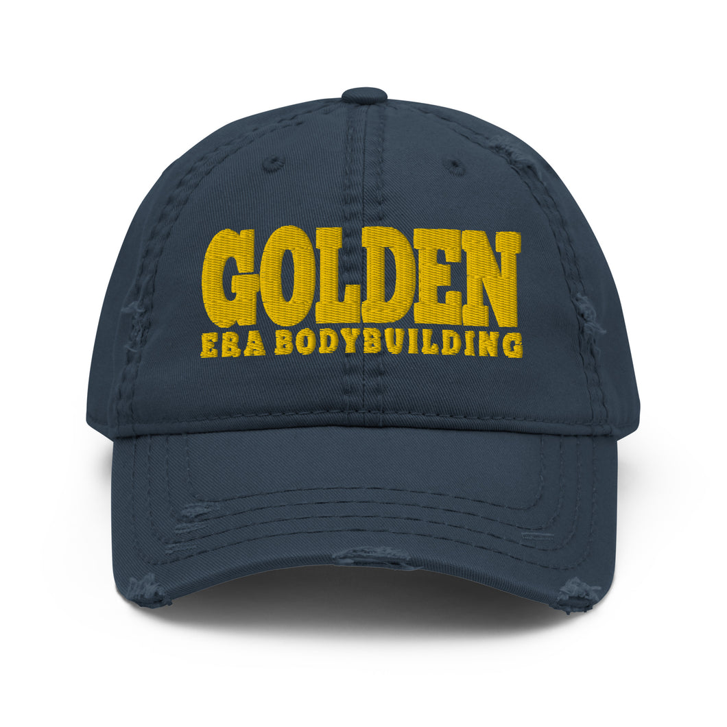 Golden Bodybuilding Vintage Hat - Navy