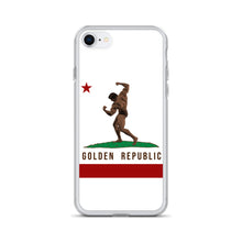Load image into Gallery viewer, Golden Republic California Flag Bodybuilding iPhone Case - White
