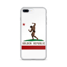 Load image into Gallery viewer, Golden Republic California Flag Bodybuilding iPhone Case - White

