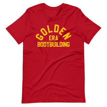 Load image into Gallery viewer, Golden Era Bodybuilding Tee - Red/Gold
