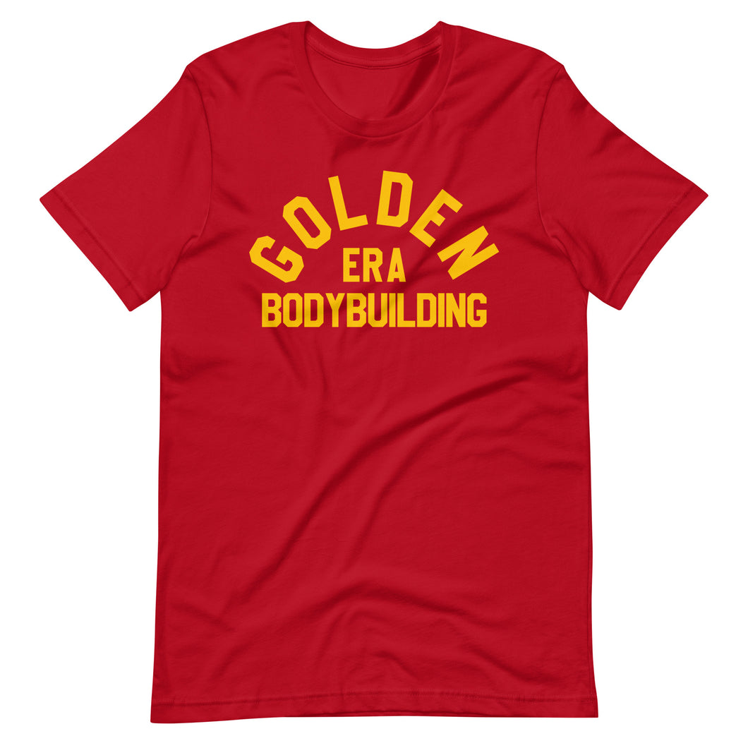 Golden Era Bodybuilding Tee - Red/Gold